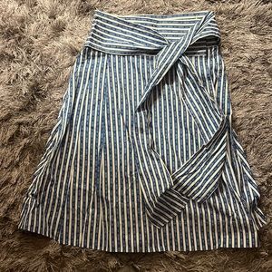 Tory Burch Gemini Link Stripe wrap skirt